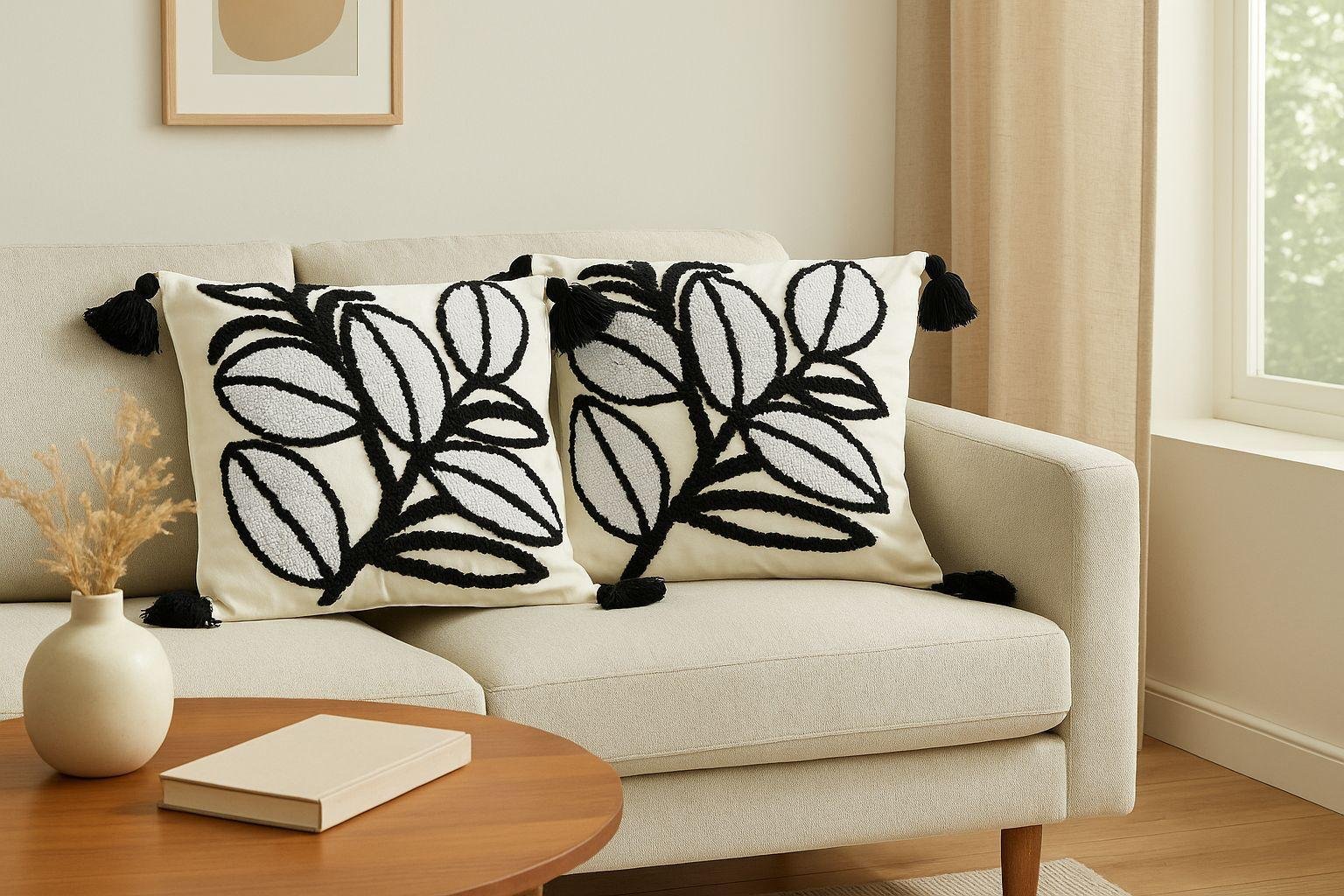 FORRO COJÍN BORDADO DE LUJO