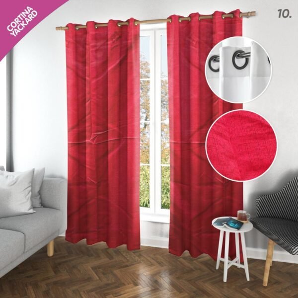 CORTINA JACQUARD CON ARGOLLAS