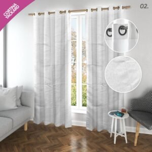 CORTINA JACQUARD CON ARGOLLAS