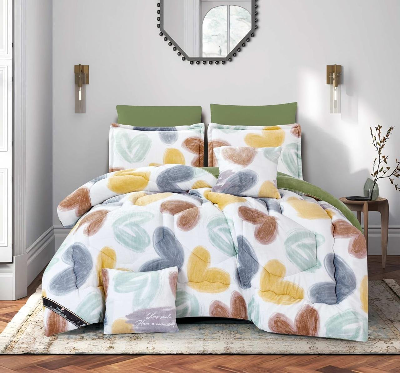 PLUMON GAMUZADO 5 PIEZAS ESTAMPADOS