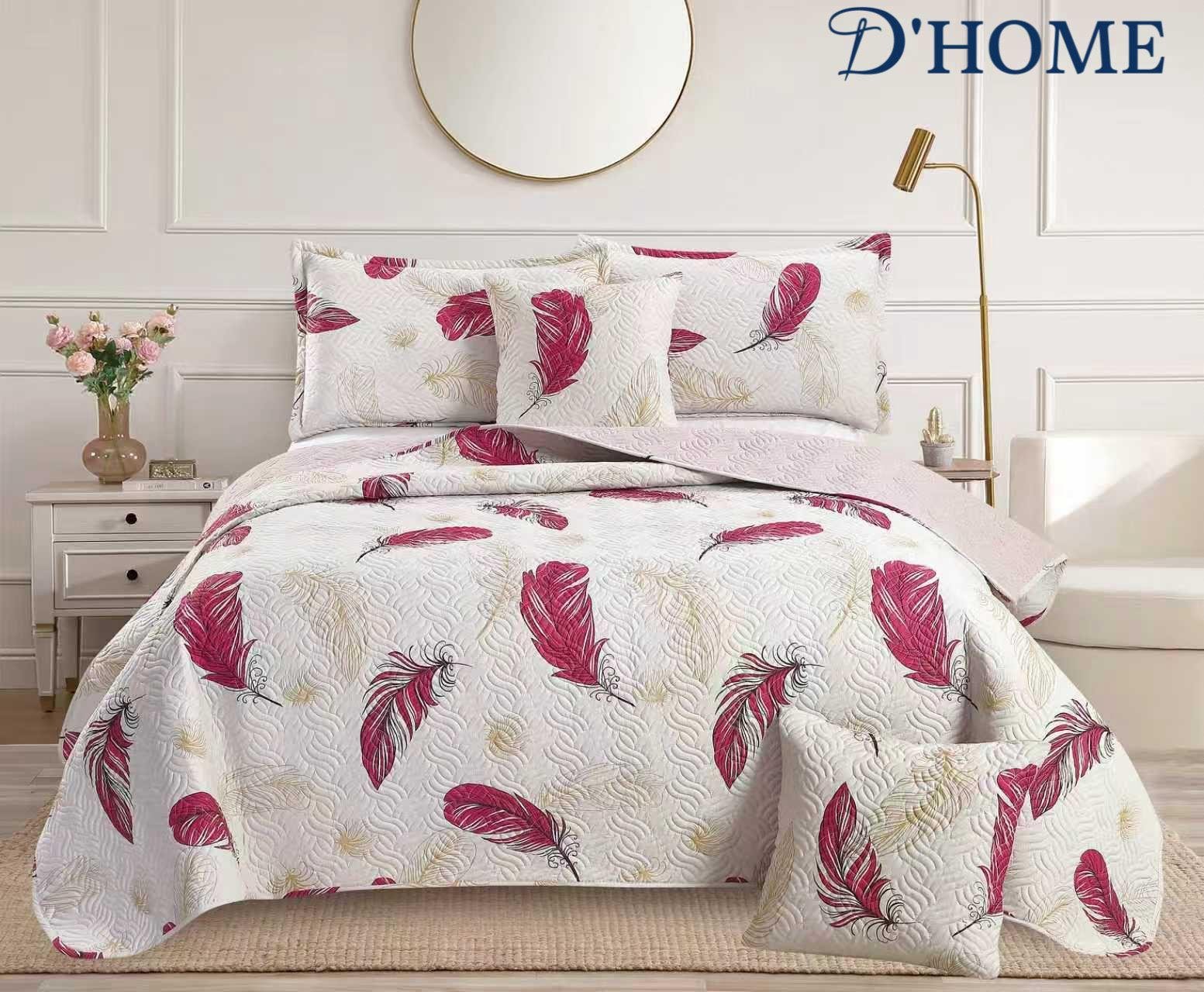 COLCHA ESPAÑOLA ESTAMPADA CORAL "D'HOME"