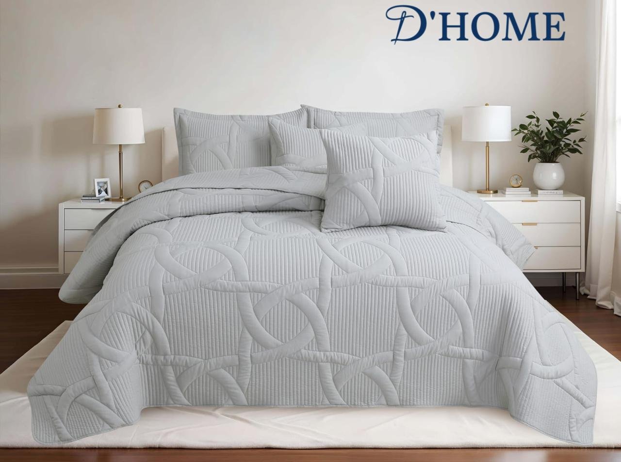 COLCHA BORDADA CUARZO