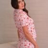 Miniatura de Pijama Short Manga Botones Piel de Durazno Sublimada